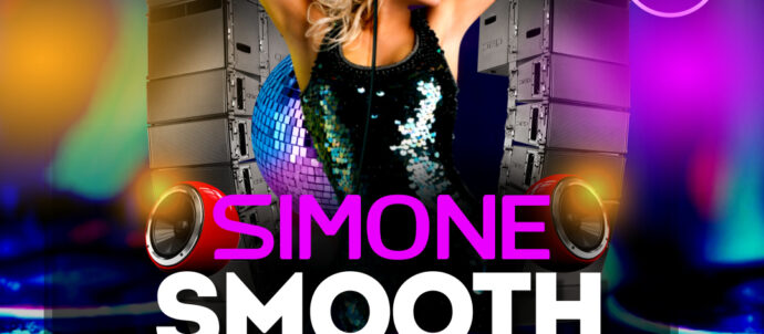 Picyure is of person dancing with headphones on in front of large speakers. Text says: Simone Smooth, It's Friday Night! From 6pmwww.transradiouk.comHouse, Garage, Drum and Bass, CVhat