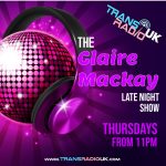 Picture is all inpurple and shows a disco ball wearing headphones. Text says "The Claire Mackay Late Night Show, Thursdays from 11pm"